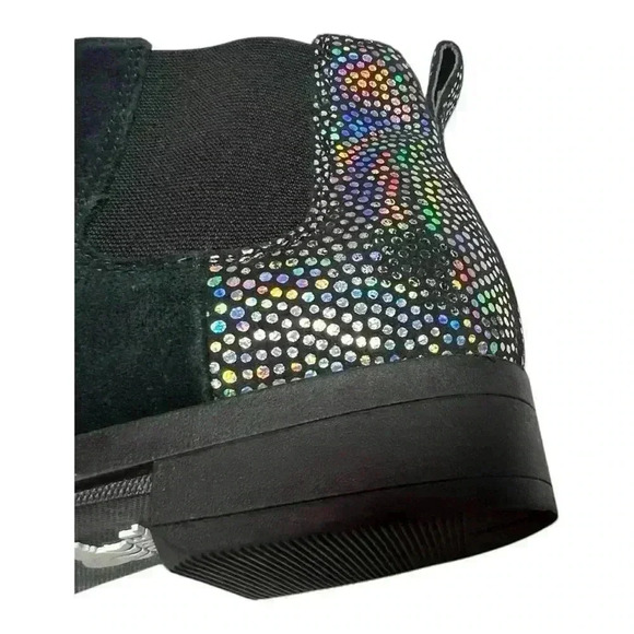 Sorel Women's Black Suede Iridescent Waterproof Booties Size 5 Preowned - Picture 3 of 11